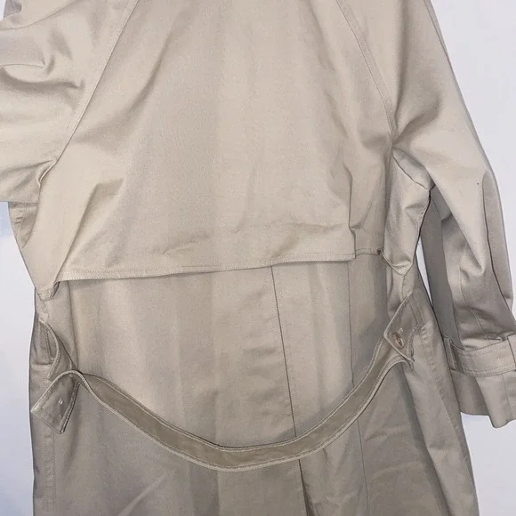 Vintage Misty Harbor Tan Trench Coat Women's Button Front Rain Coat 80s 90s